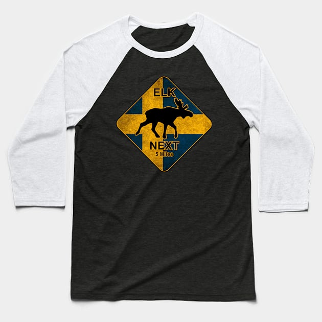 Swedish elk Baseball T-Shirt by hottehue